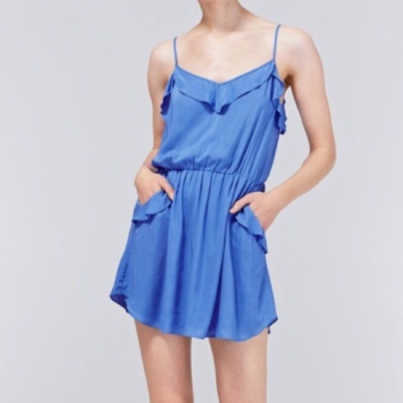 Aritzia Talula Ulla Spagetti Strap Dress in Turquoise/Teal - Picture 1 of 7